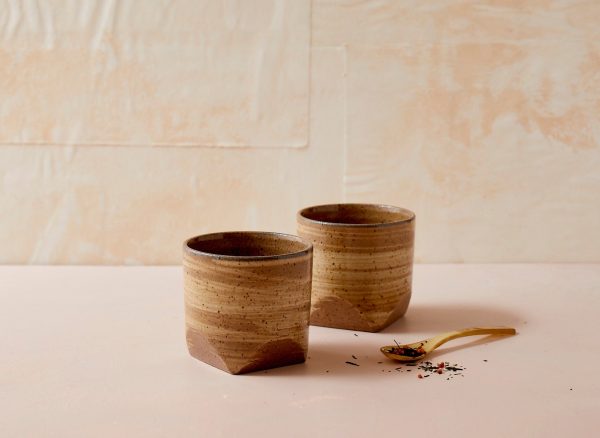 Bellocq-Wheat-Faceted-Mug Wheat Faceted Rock Cup