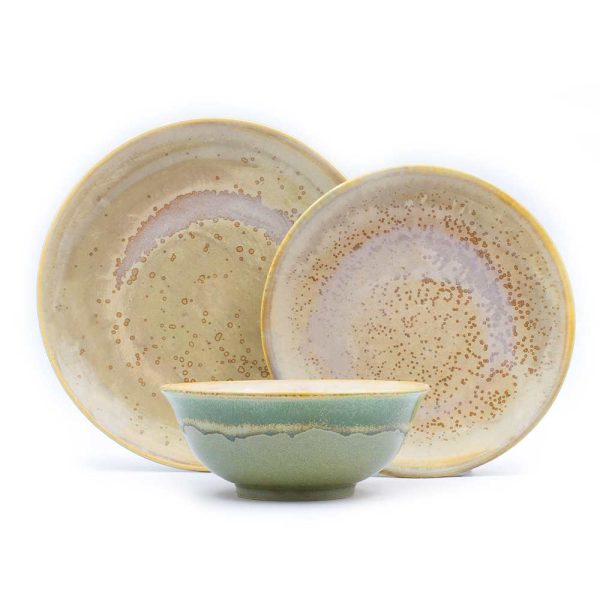 Pottery-For-The-Planet-Tableware-Settle-In-Set-12_e1932dd3-b6a9-4d8b-86b6-8dd2807b1f41 Cream and Green three piece Tableware dinner set