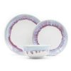 Purple and Blue 3 piece Tableware dinner set